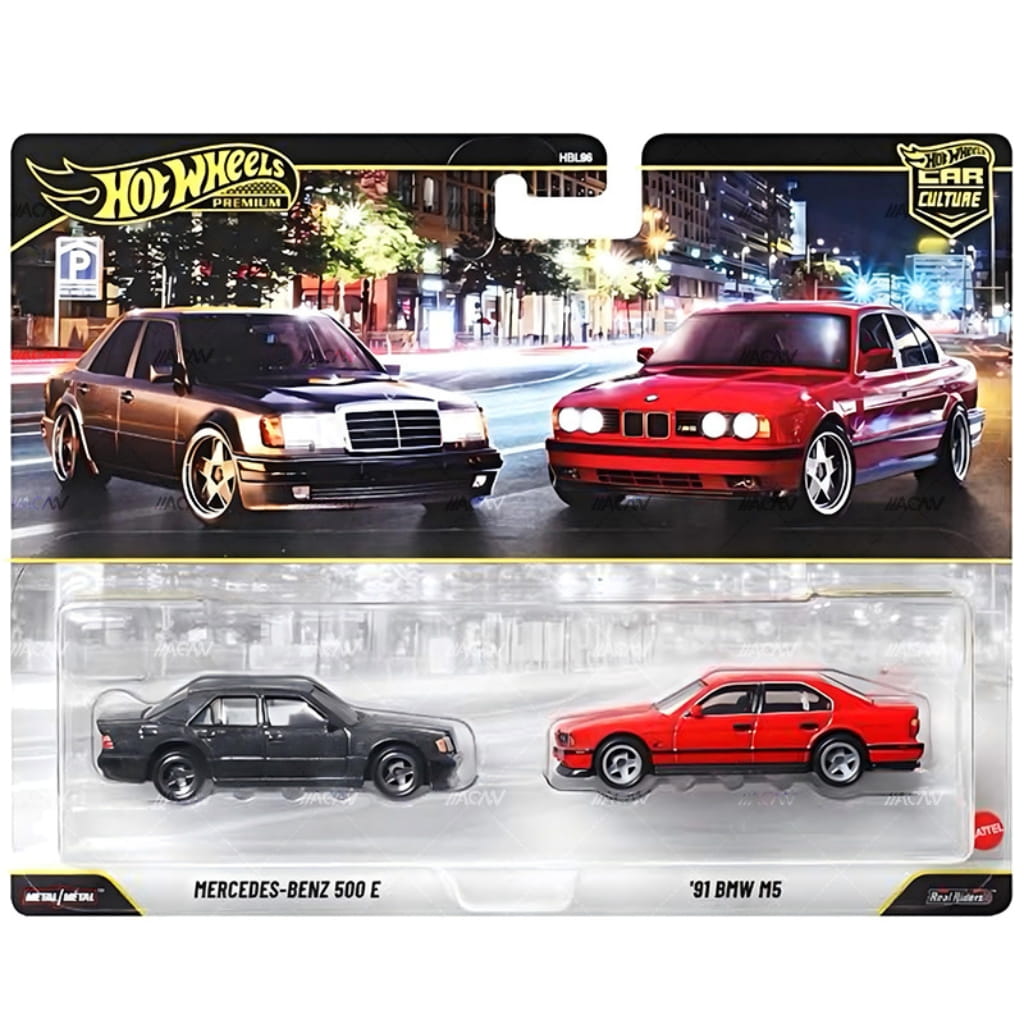 Hot Wheels 1:64 - Mercedes-Benz 500 E / '91 BMW M5 (Performance Sedans) - 2027 Car Culture 2-Packs Mix 1