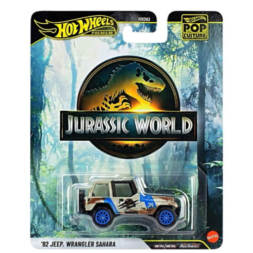 Hot Wheels Pop Culture - '92 Jeep Wrangler Sahara - Jurassic World (2027 Mix 1)