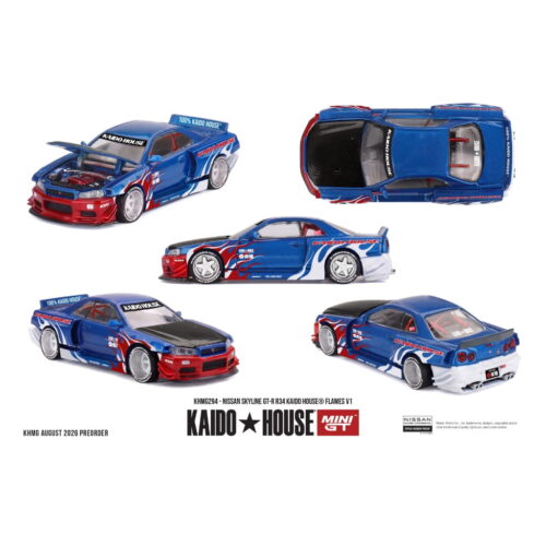 Kaido House 1:64 - Nissan Skyline GT-R (R34) Kaido House FLAMES V1 1999