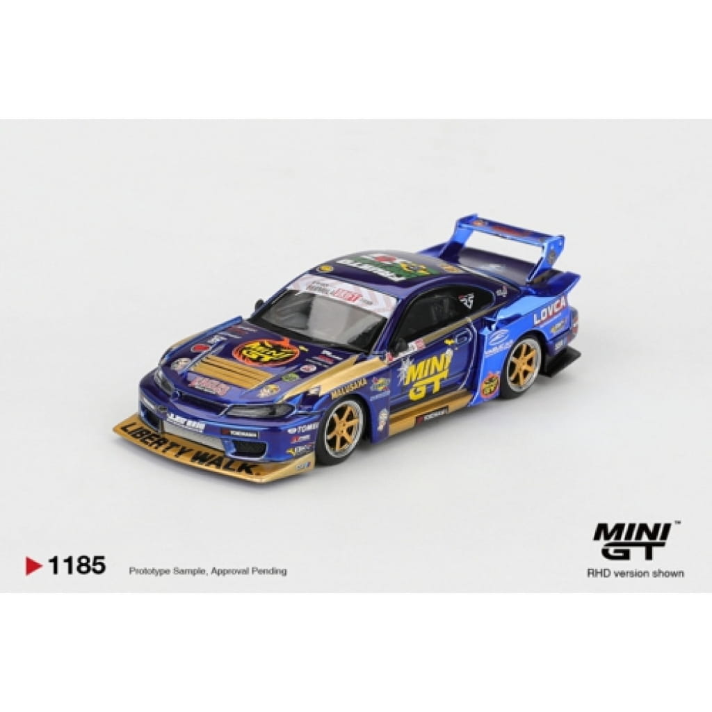 Mini GT 1:64 - Nissan Silvia S15 LB-SUPER SILHOUETTE #555 Team Mini GT Liberty Walk FORMULA DRIFT
