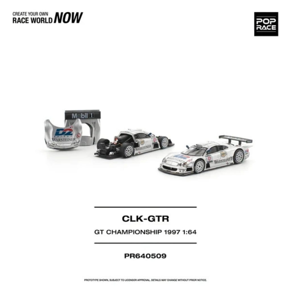 Pop Race 1:64 - 1997 Mercedes Benz AMG CLK GTR FIA GT Championship