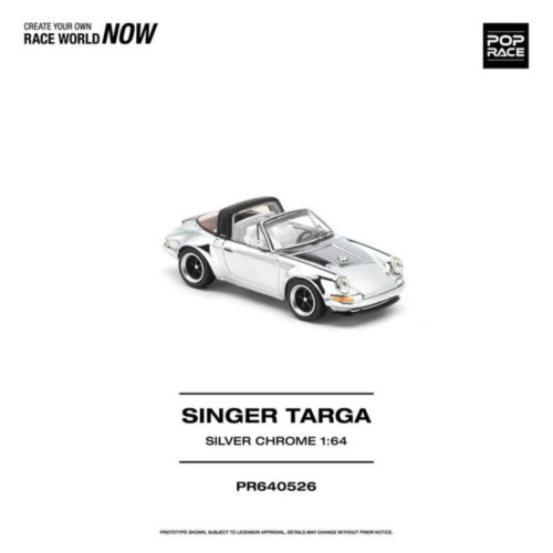 Pop Race 1:64 - Singer Targa - Silver Chrome