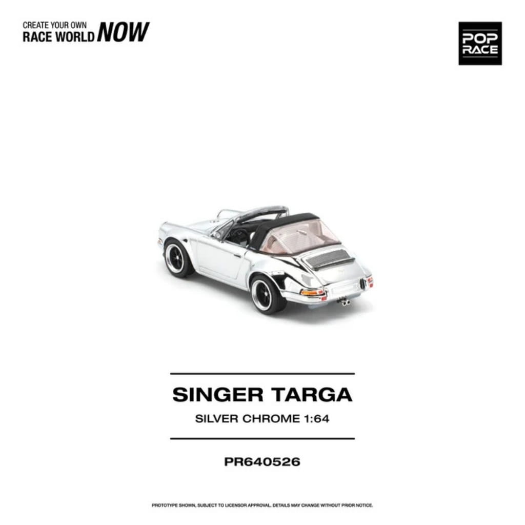 Pop Race 1:64 - Singer Targa - Silver Chrome