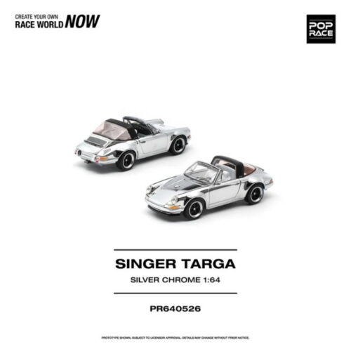 Pop Race 1:64 - Singer Targa - Silver Chrome