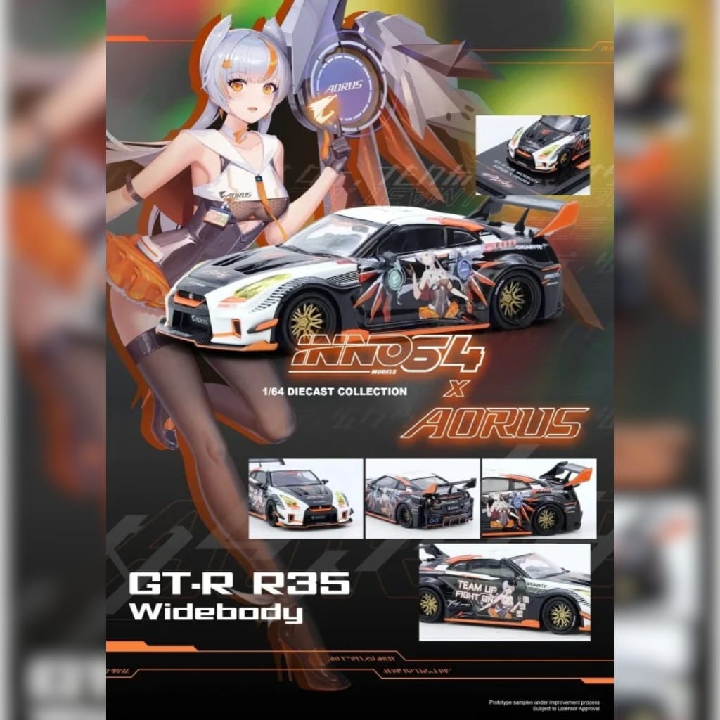 Inno64 1:64 - NISSAN GT-R R35 Widebody AORUS