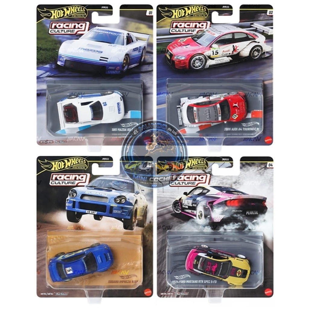 Hot Wheels Premium - 2027 Racing Culture - Juego de 4