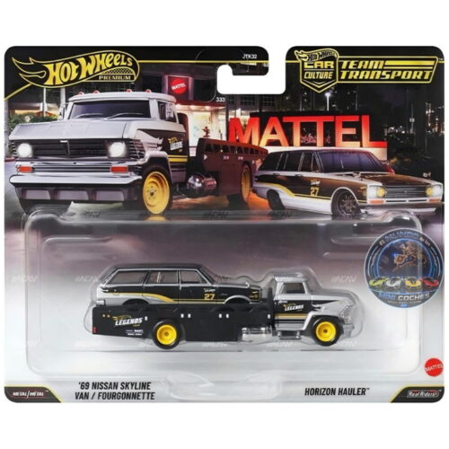 Hot Wheels 1:64 - '69 Nissan Skyline Van + Horizon Hauler - Car Culture Team Transport - 2027 Walmart Legends Tour Exclusive
