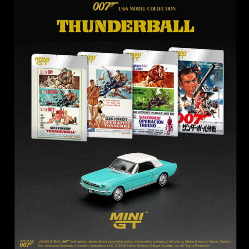 Mini GT 1:64 - Ford Mustang Convertible - "Thunderball" - Embalaje Blister Español