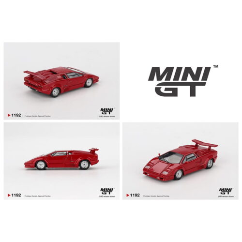 Mini GT 1:64 - Lamborghini Countach 25th Anniversary - Red (Versión en Caja)