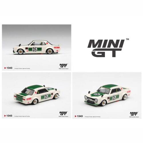 Mini GT 1:64 - Nissan Skyline GT-R (KPGC10) - LB-WORKS “HAKOSUKA” - White-Green