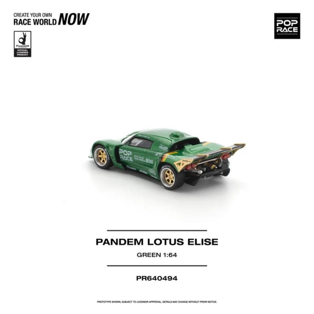 Pop Race 1:64 - Pandem Lotus Elise - Verde