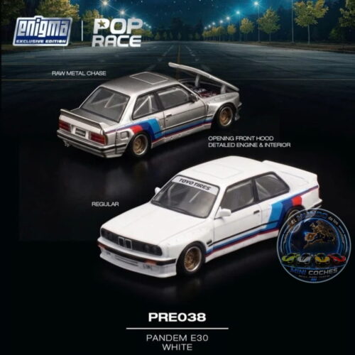 Pop Race 1:64 - Pandem E30 - White (Enigma Exclusive Edition)