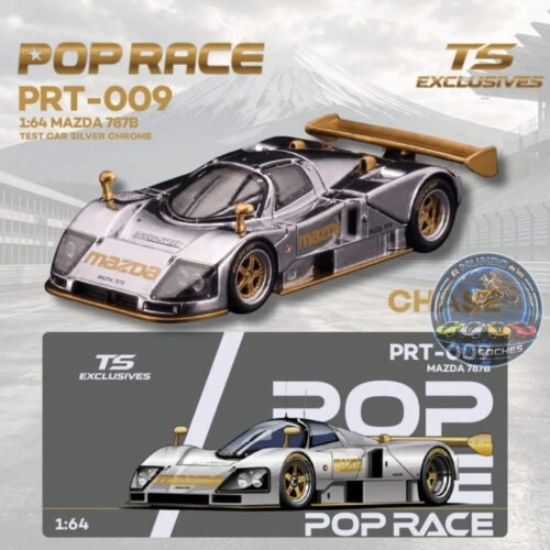 Pop Race 1:64 - Mazda 787B Test Car - Silver Chrome (Tokyo Station Exclusives)