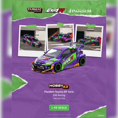 Tarmac Works 1:43 - Toyota Yaris GR Pandem - Purple Eva Racing 2025