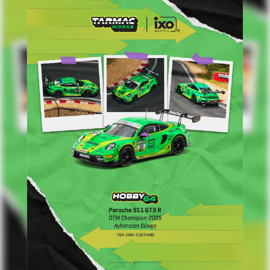 armac Works 1:64 - Porsche 911 (992) GT3 R - Ayhancan Güven DTM Champion 2025