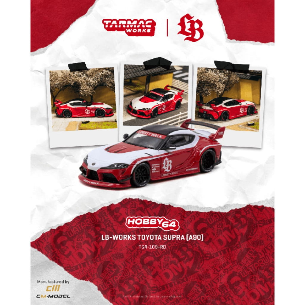 Tarmac Works 1:64 - LB-WORKS TOYOTA SUPRA (A90) - Rojo
