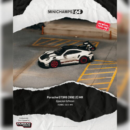 Tarmac Works 1:64 - Porsche GT3RS (992.1) MR - Blanco y Rojo 2026