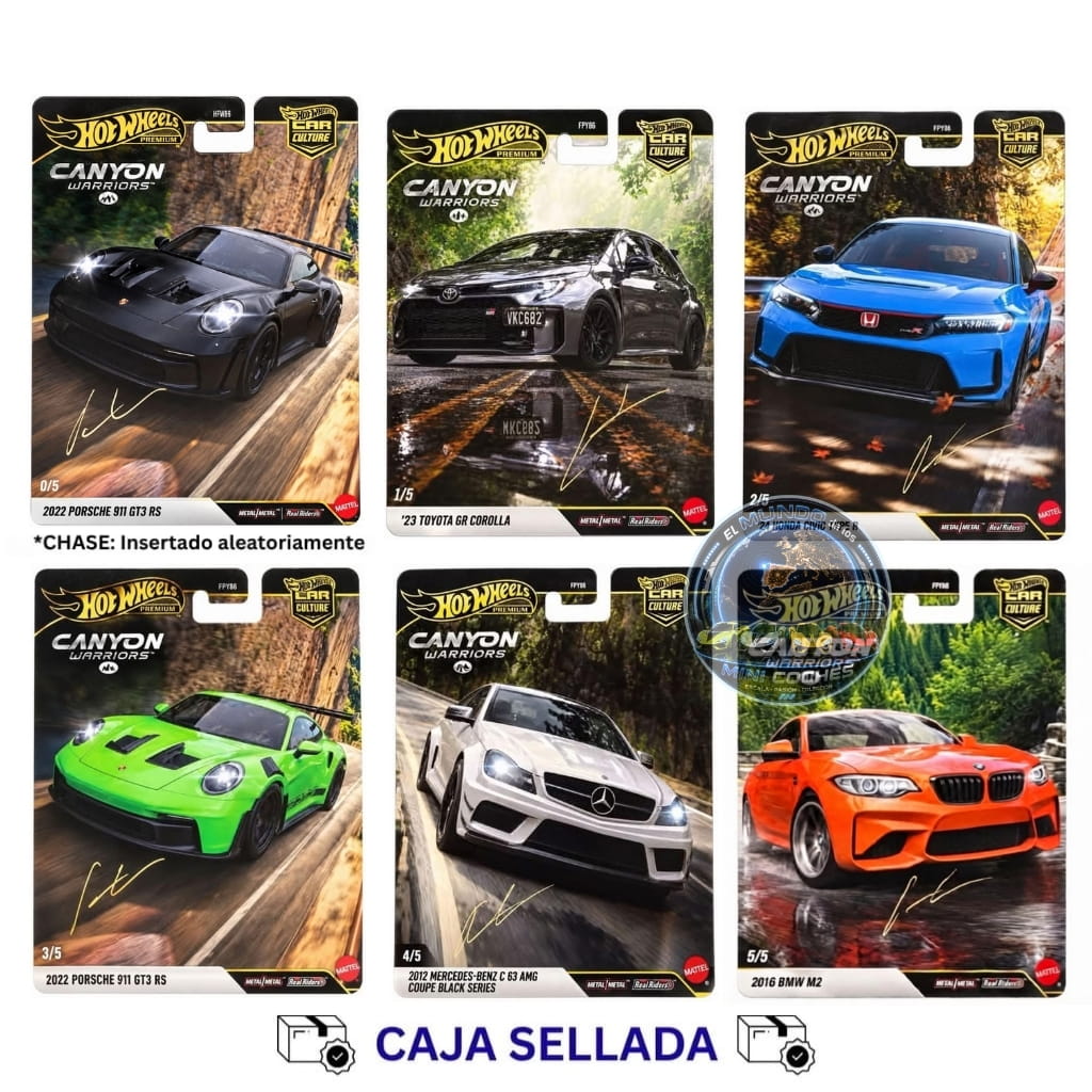 Hot Wheels Premium - Canyon Warriors II - 2027 Car Culture - CAJA SELLADA