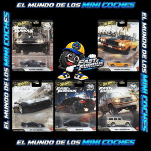Hot Wheels - Fast & Furious 2026 Mix 3 - Juego de 5 (Chase Incluido)