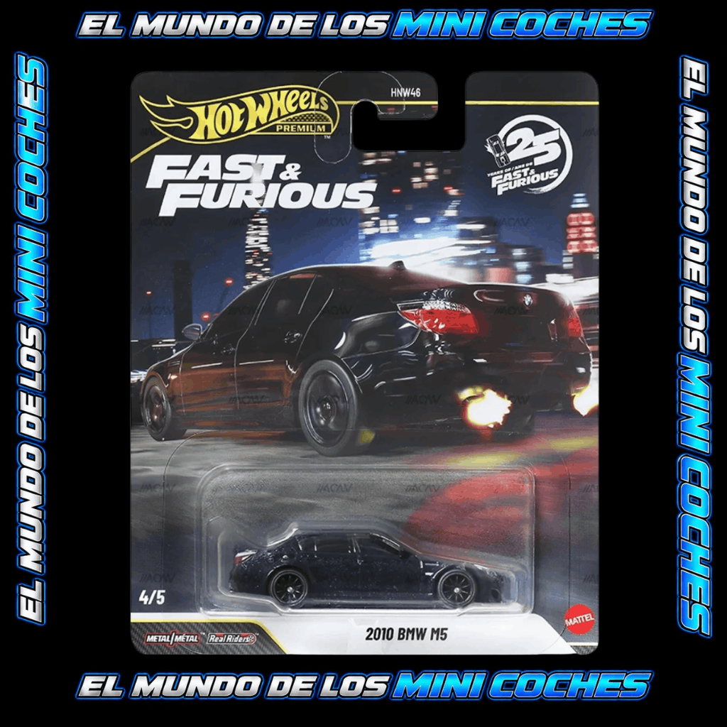 Hot Wheels - Fast & Furious 2026 Mix 3 - Juego de 5 (Chase Incluido)