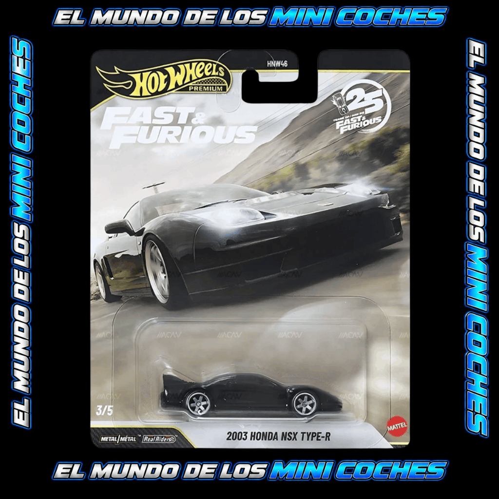 Hot Wheels - Fast & Furious 2026 Mix 3 - Juego de 5 (Chase Incluido)