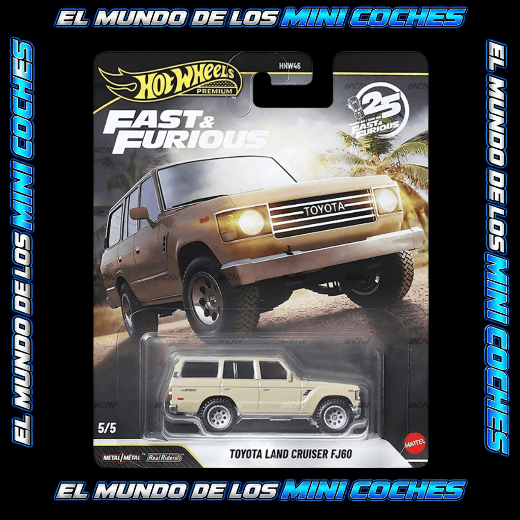 Hot Wheels - Fast & Furious 2026 Mix 3 - Juego de 5 (Chase Incluido)