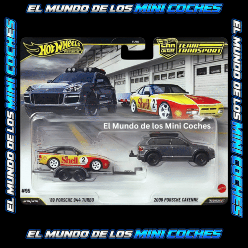 Hot Wheels - '89 Porsche 944 Turbo + Porsche Cayenne (con Rally Trailer) (#95) - Team Transport - 2026 Mix 4