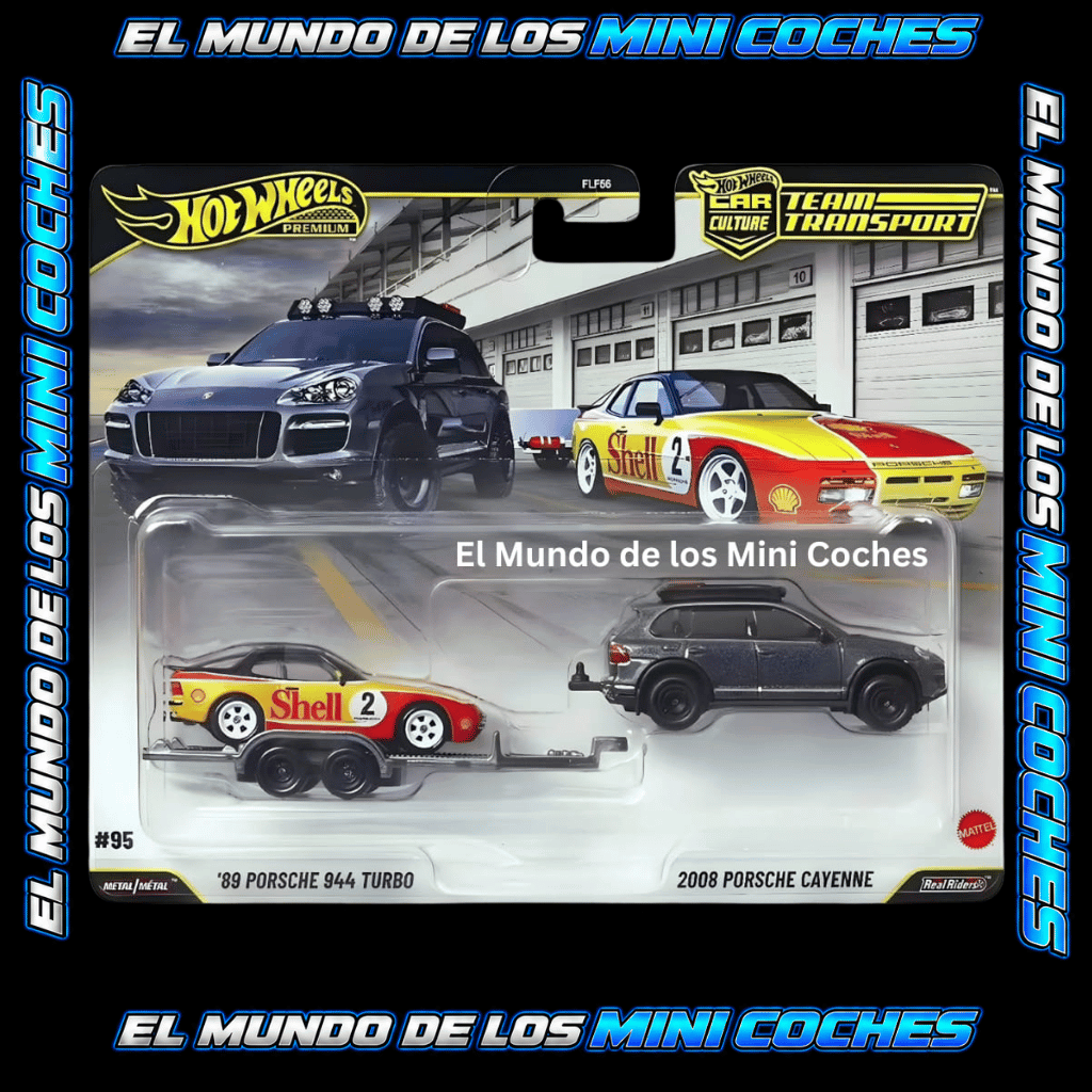Hot Wheels - '89 Porsche 944 Turbo + Porsche Cayenne (con Rally Trailer) (#95) - Team Transport - 2026 Mix 4