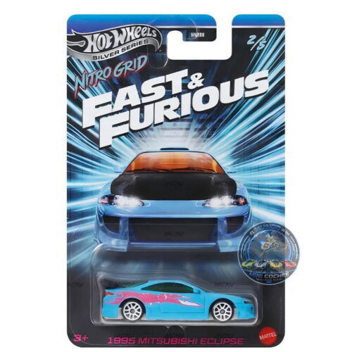 Hot Wheels - 1995 Mitsubishi Eclipse - Nitro Grid - Fast & Furious 2027 Silver Series