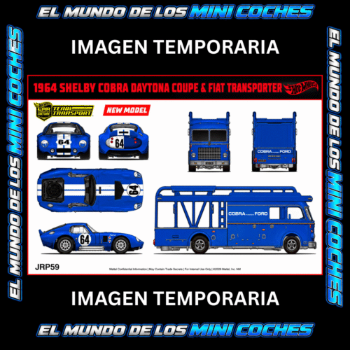 Hot Wheels - 1964 Shelby Cobra Daytona Coupe + Fiat 642 RN2 Bartoletti Transporter - Team Transport - 2027 Mix 2