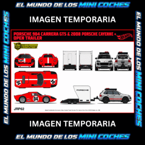 Hot Wheels - Porsche 904 Carrera GTS + 2008 Porsche Cayenne + Open Trailer - Team Transport - 2027 Mix 2