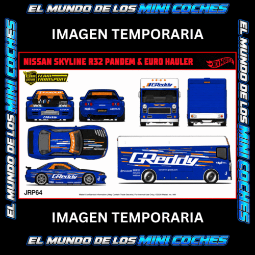 Hot Wheels - Nissan Skyline GT-R (R32) Pandem + Euro Hauler - Team Transport - 2027 Mix 2