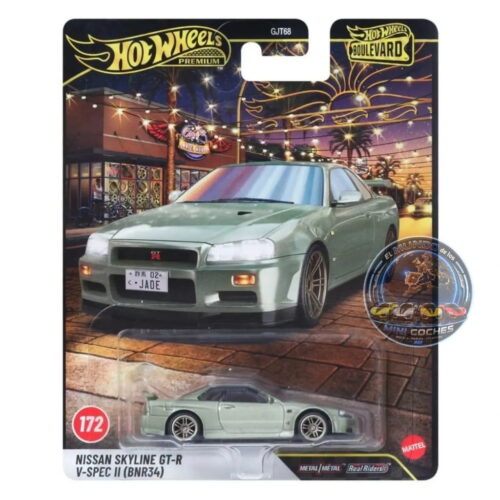 Hot Wheels Nissan Skyline GT-R V·Spec II (BNR34) (#172) - 2027 Boulevard Series Mix 2